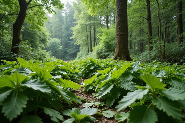 Lush green nature symbolizing purity and natural ingredients