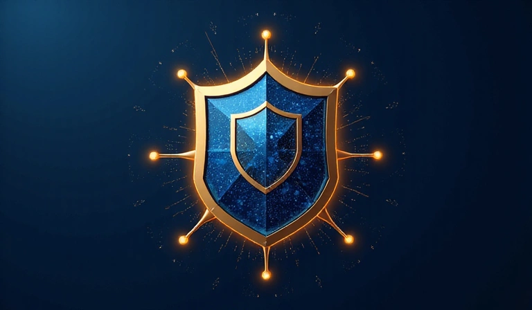Cybersecurity shield protecting data