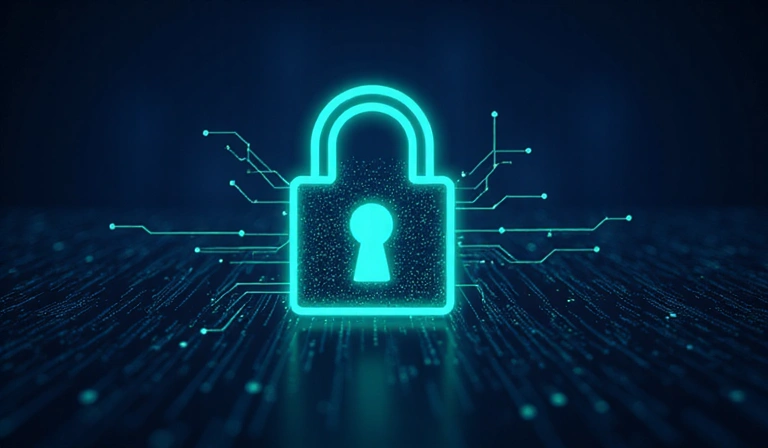 Digital privacy lock icon
