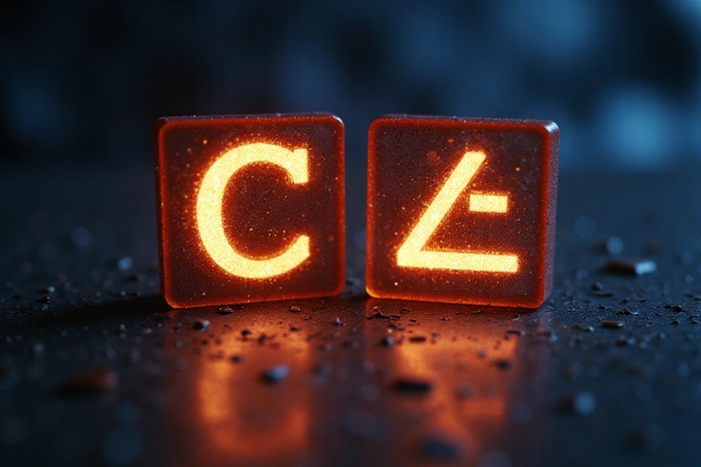 A stylized representation of intellectual property symbols like copyright and trademark icons, with a glowing effect, symbolizing protection.
